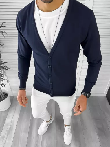 Bluza barbati bleumarin slim fit 12975