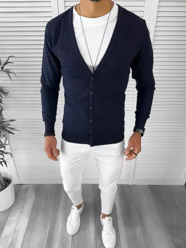 Bluza barbati bleumarin slim fit 12975 D8-1