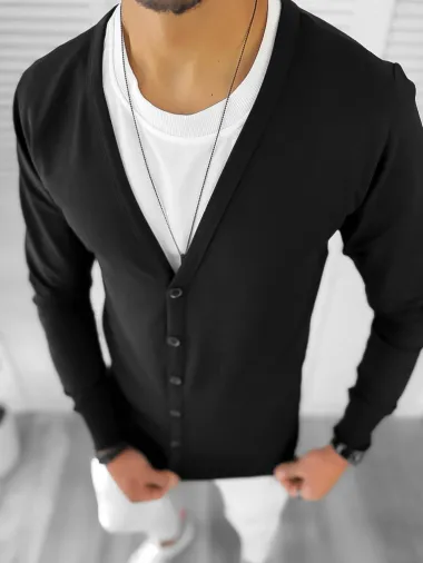Bluza barbati neagra slim fit 12975 I10-3