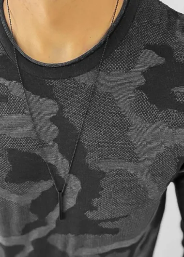 Bluza barbati gri slim fit T3705 6-4.2