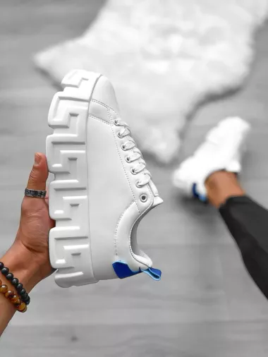 Adidasi barbati VSC Greca albi cu albastru 082 