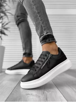 Adidasi barbati casual, negri cu alb K05 N10-3