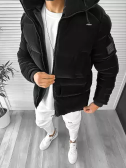 Geaca barbati groasa de iarna neagra Philip100 60-4