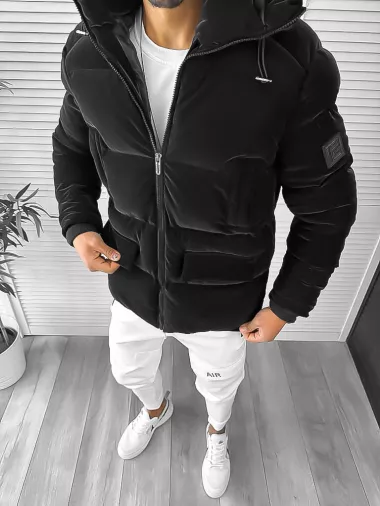 Geaca barbati groasa de iarna neagra Philip100 60-4