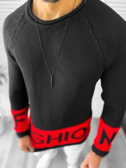 Pulover barbati gros slim fit negru ZR T3580 i6-1.3 Pulover barbati gros slim fit negru ZR T3580 i6-1.3