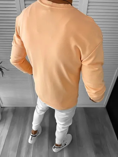 Bluza barbati portocalie slim fit K404 P19-2.2