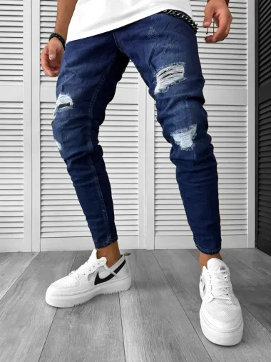 Blugi barbati conici albastri GM484 M3-2.2