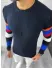 Pulover barbati gros slim fit bleumarin T3588 Y10