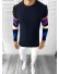 Pulover barbati gros slim fit bleumarin T3588 Y10