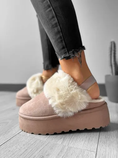 Saboti imblaniti dama, crem MDB23 T5-1