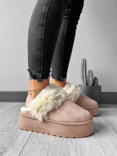 Saboti imblaniti dama, crem MDB23 T5-1