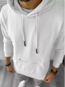 Hanorac barbati slim fit alb K150 H8