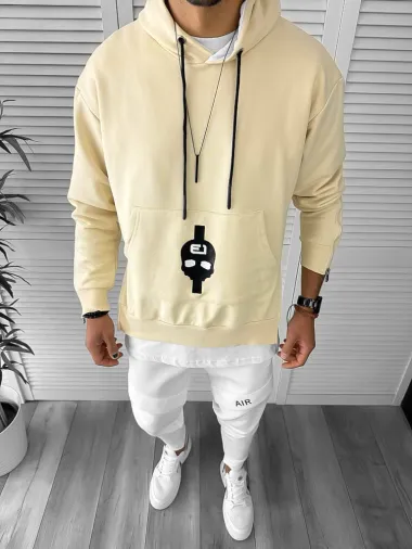 Hanorac barbati bej slim fit K179 K8-4