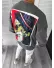 Bluza barbati oversize gri cu imprimeu pe spate K298 I13-2