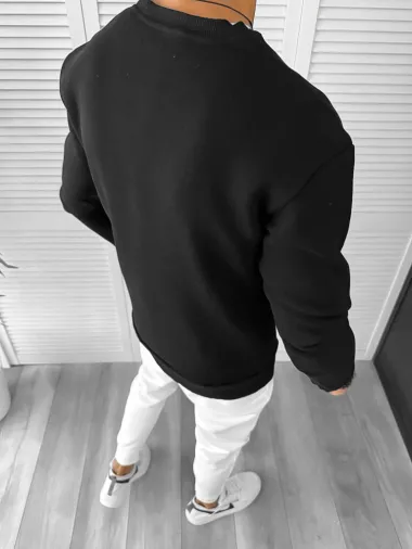 Bluza barbati neagra slim fit K409 17 - X2-5