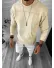 Bluza barbati bej slim fit K151 44-45-4
