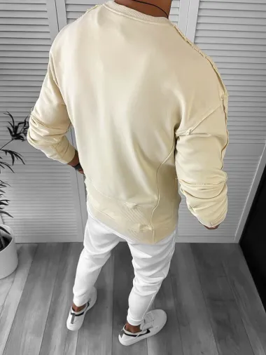 Bluza barbati bej slim fit K151 44-45-4