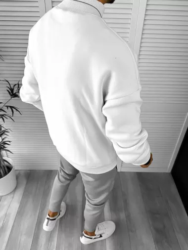 Bluza barbati alb slim fit k226 i1-1* Bluza barbati alb slim fit k226 i1-1*