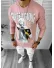Bluza barbati roz vatuita slim fit K409 46-1