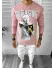 Bluza barbati roz vatuita slim fit K409 46-1