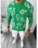 Bluza barbati cu imprimeu verde K410 27-4.3