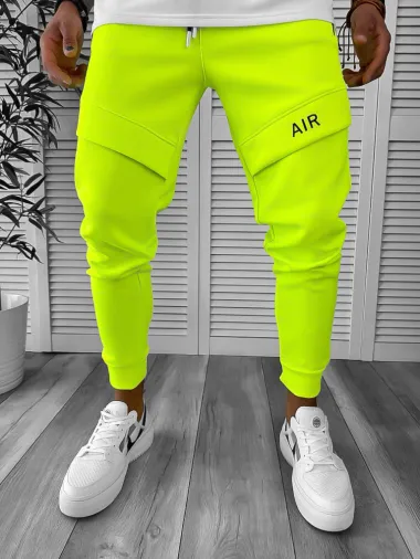 Pantaloni de trening neon, conici, neon, CU MIC DEFECT DEF12360 O4-2.2