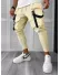 Pantaloni de trening cargo, bej , conici Y089 34-3