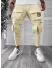 Pantaloni de trening cargo, bej , conici Y090 19-4