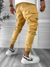 Pantaloni de trening cargo, crem, conici Y101 32-4