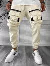 Pantaloni de trening cargo, bej, conici Y256 33-3