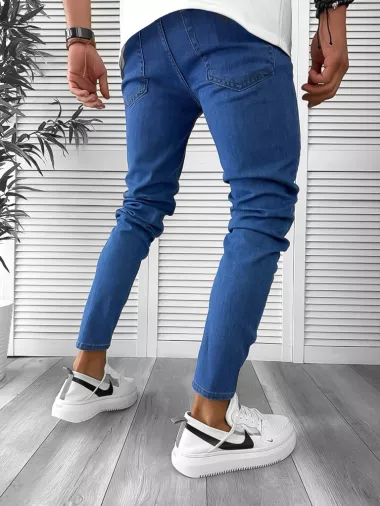 Blugi barbati conici albastri 12951 B15-1.1