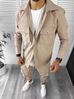 Trening barbati slim fit crem 6049 N8-3.2