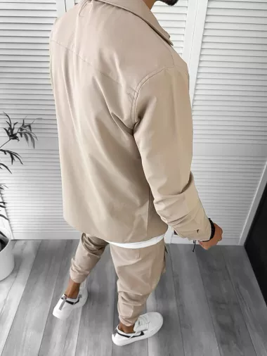 Trening barbati slim fit crem 6049 N8-3.2