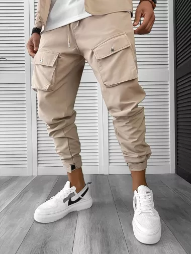 Trening barbati slim fit crem 6049 N8-3.2