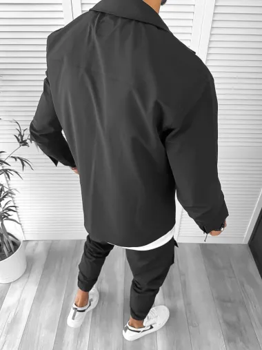 Trening barbati slim fit negru 6049 24-4.1