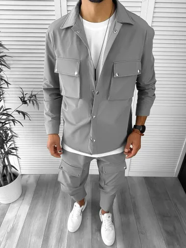 Trening barbati slim fit gri 6050 P19-2.2