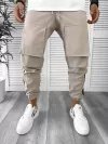 Pantaloni de trening cargo, bej, conici Y359 32-4