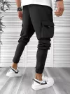 Pantaloni de trening cargo, negri, conici K402 34-2