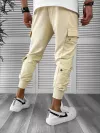 Pantaloni de trening cargo, crem, conici Y302 20-3