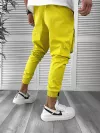 Pantaloni de trening cargo, mustar, conici 12509