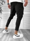 Pantaloni de trening cargo, negri, conici 12510