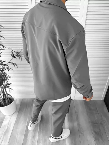 Trening barbati slim fit gri inchis 6050 D9-3