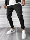 Trening barbati slim fit negru 1033 D12