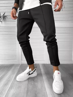 Pantaloni de trening barbati slim fit negru 1033 D2-5.2