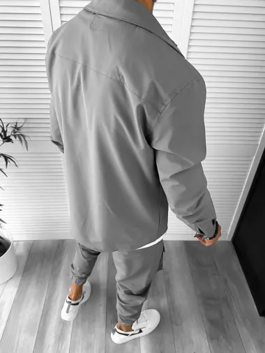 Trening barbati slim fit gri inchis 6049 O1-4.3