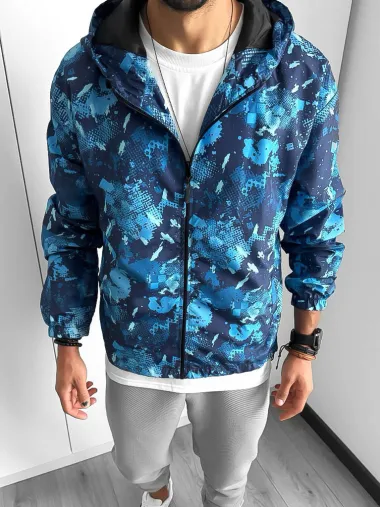 Geaca barbati de toamna cu imprimeu din fas subtire 12174 P20-4.1