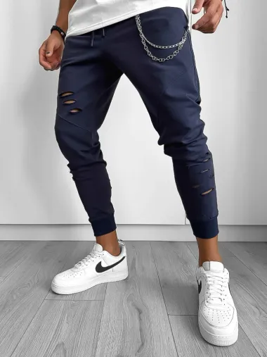 Pantaloni de trening bleumarin 12919 P20-2.1