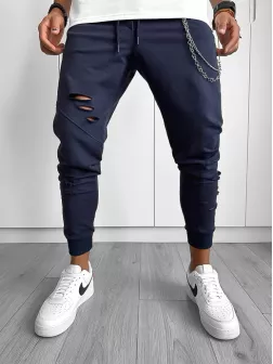 Pantaloni de trening bleumarin 12919 P20-2.1