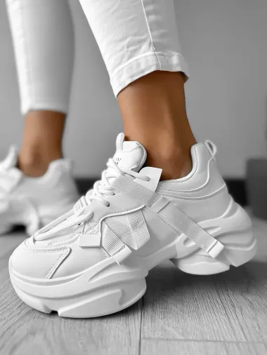 Adidasi dama casual albi LA239 T53-3