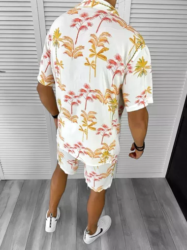 Compleu de vara camasa imprimeu + pantaloni 12056 O2-3.3